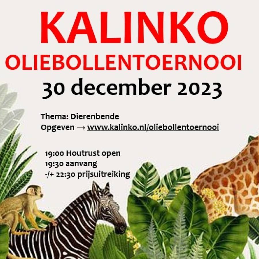 De inschrijving voor het oliebollentoernooi is geopend