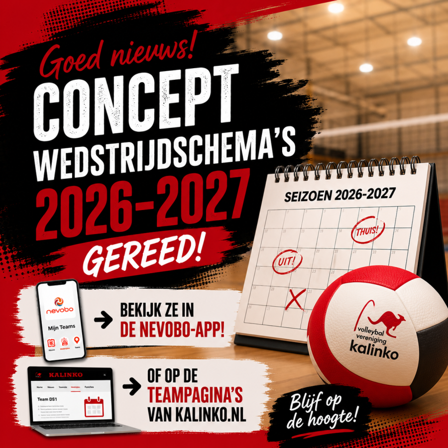 Concept wedstrijdprogramma seizoen 2026-2027 gereed