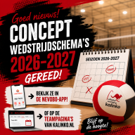 Concept wedstrijdprogramma seizoen 2026-2027 gereed